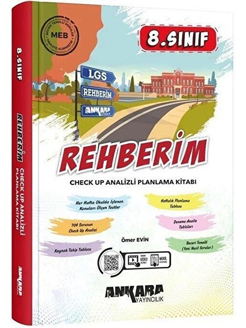 Ankara Yayıncılık 8. Sınıf LGS Rehberim Check Up Analizli Planlama Kitabı