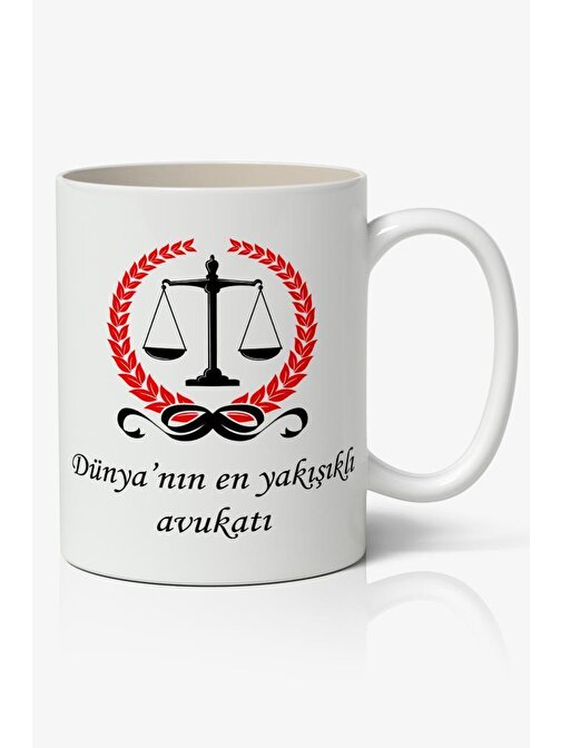 Nostaljik Lezzetler Avukatlar Günü Temalı Baskılı Kahve Kupa Bardak-6
