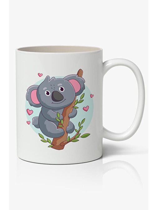 Nostaljik Lezzetler Tatlı Koala Baskılı Kahve Kupa Bardak