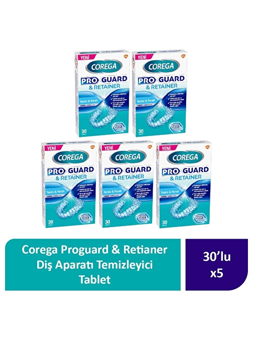 Corega Proguard & Retianer Diş Aparatı Temizleyici Tablet 150 Adet