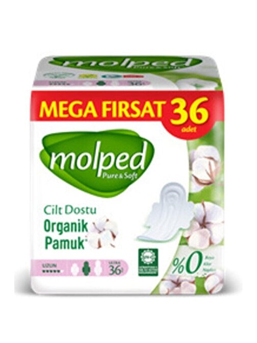 Molped Pure Soft Mega Fırsat Uzun Ultra Hijyenik Ped 36 Adet