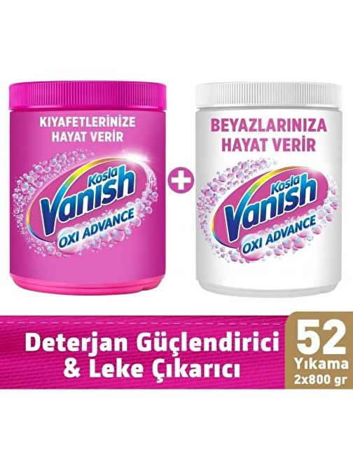 Vanish Multipower Leke Çıkarıcı Toz Renkli ve Beyaz 800 gr x 2 Adet