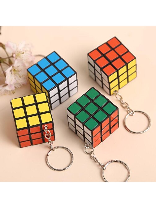 Limmy Mini Rubik Zeka Küpü Sabır Küpü 3x3 Anahtarlık