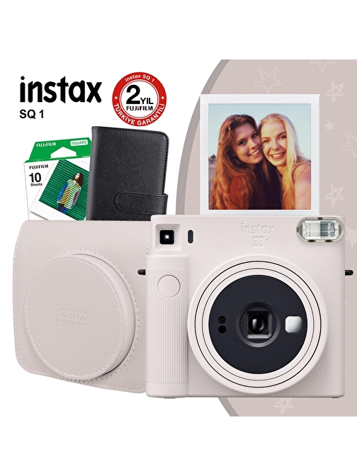 Instax SQ1 Beyaz Fotoğraf Makinesi ve Hediye Seti 2