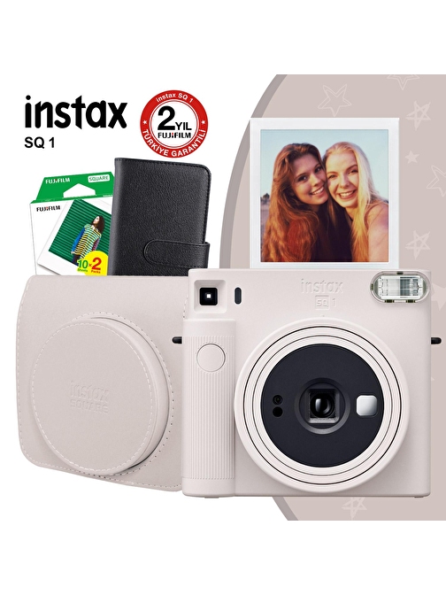 Instax SQ1 Beyaz Fotoğraf Makinesi ve Hediye Seti 1