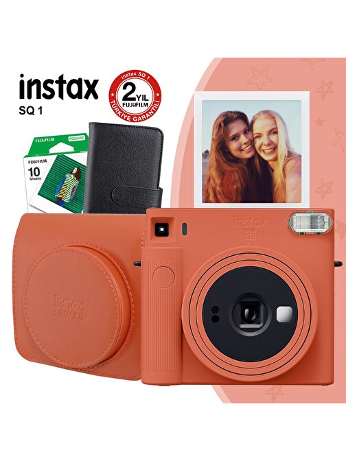 Instax SQ1 Terracotta Turuncu Fotoğraf Makinesi ve Hediye Seti 2