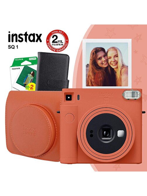 Instax SQ1 Terracotta Turuncu Fotoğraf Makinesi ve Hediye Seti 1