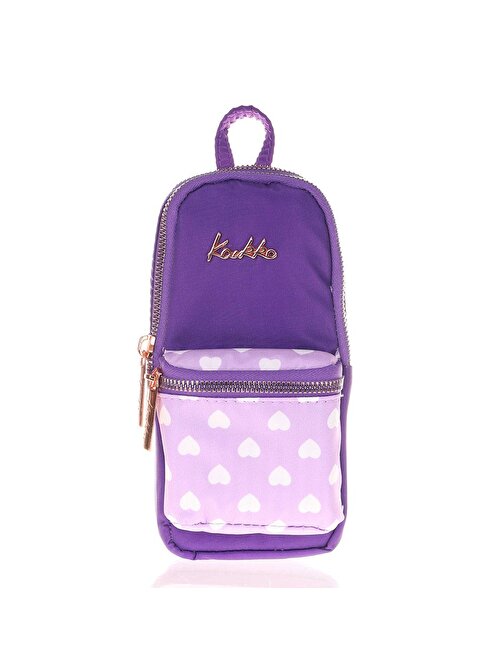 Kaukko K2440 Soft Floral Junior Bag Kalem Çantası Purple