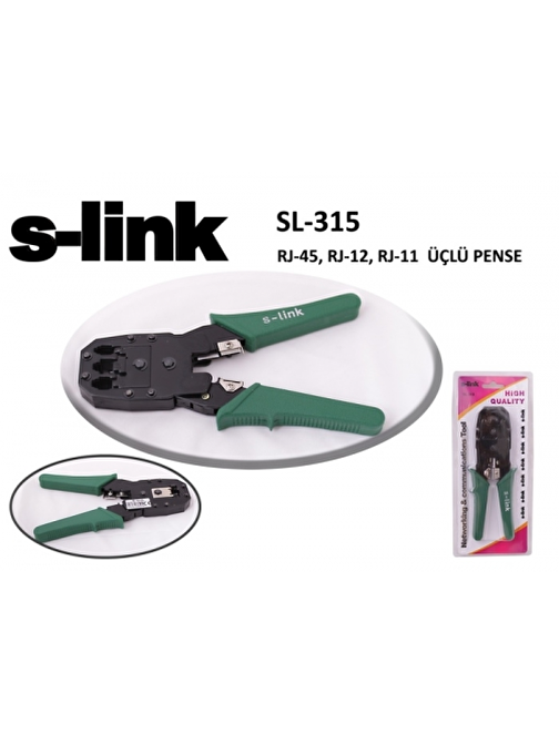 S-LINK SL-315 RJ45/RJ12/RJ11 Üçlü Pense