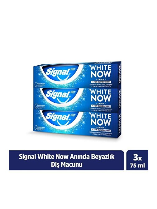 Signal White Now Anında Beyazlık Sağlayan Diş Macunu 75 ml x3