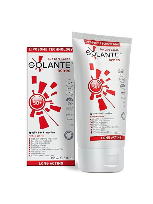 Solante Acnes Spf 50+ 150 ml Akne Önleyici Güneş Losyonu