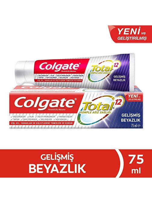 Colgate Total Gelişmiş Beyazlık Diş Macunu 75 ml