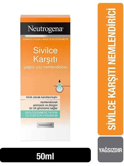 Neutrogena Sivilce Karşıtı Yağsız Yüz Nemlendiricisi 50 ml