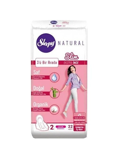 Sleepy Natural Slim İnce Uzun Hijyenik Ped 20 Adet