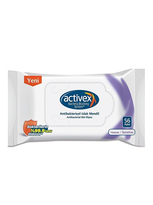 Activex Antibakteriyel Islak Mendil Hassas 56 Lı