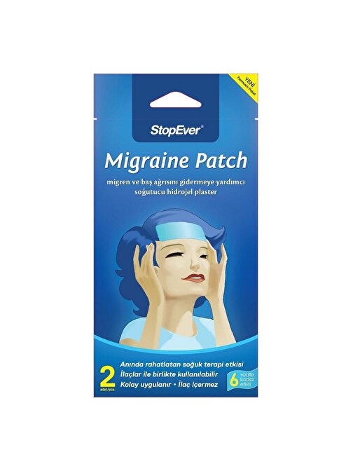 Stopever Migraine Patch Migren Ve Baş Ağrısına Karşı Hidrojel Plaster