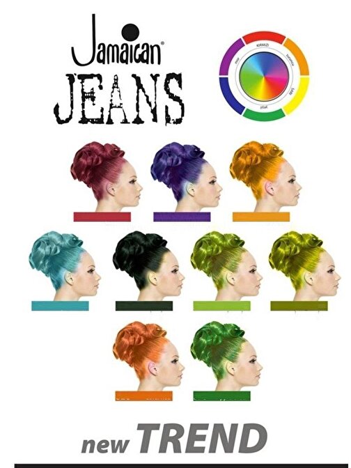 Jamaican Jeans Color Renkli Saç Boyası 526 Koyu Kırmızı