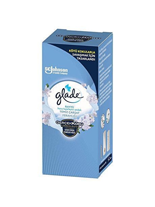 Glade Banyo Yedek Hava Tazeleyici Temiz Çarşaf Ferahlığı Mini Sprey Tekli