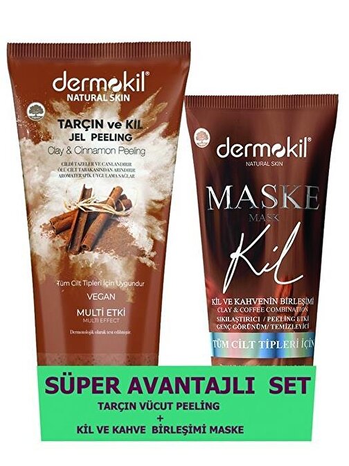 Dermokil Tarçın Ve Kil Özlü Jel Peeling 200 Ml+ Maske Hediyeli Set