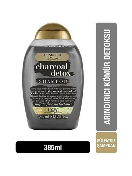 Organix Charcoal Detox Arındırıcı Sülfatsız 385 ml