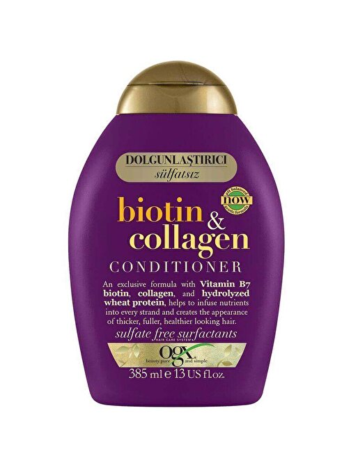 Organix Saç Kremi Biotin Collagen Dolgunlaştırıcı Sülfatsız 385 ml