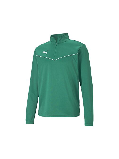 Puma Teamrise 1/4 Zip Top Erkek Futbol Antrenman Uzun Kollu Tişört 65739405 Yeşil Xl