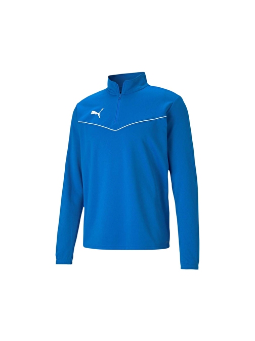 Puma Teamrise 1/4 Zip Top Erkek Futbol Antrenman Uzun Kollu Tişört 65739402 Mavi