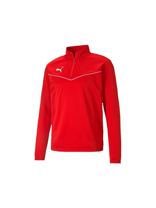 Puma Teamrise 1/4 Zip Top Erkek Futbol Antrenman Uzun Kollu Tişört 65739401 Kırmızı L