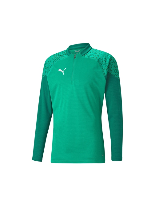 Puma Teamcup Training 1/4 Zip Top Erkek Futbol Uzun Kollu Antrenman Üstü 65798205 Yeşil