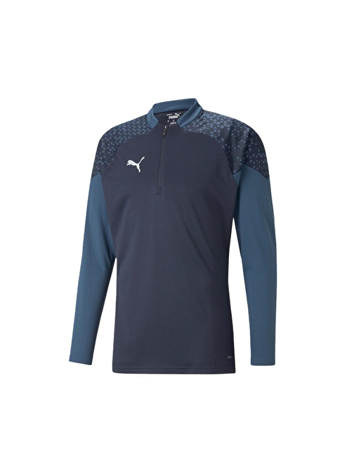 Puma Teamcup Training 1/4 Zip Top Erkek Futbol Uzun Kollu Antrenman Üstü 65798206 Lacivert