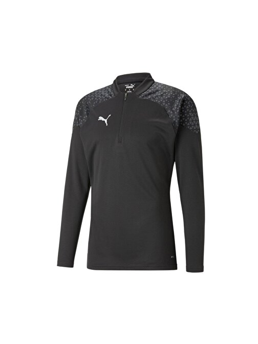 Puma Teamcup Training 1/4 Zip Top Erkek Futbol Uzun Kollu Antrenman Üstü 65798203 Siyah