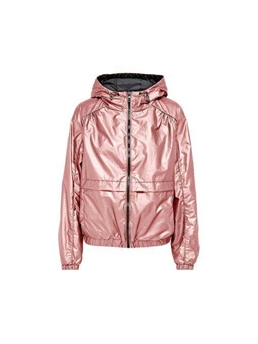 Only Onlerin Metallic Jacket Otw Rose Smoke Kadın Günlük Ceket 15244657-ROSE-SMOKE Pembe