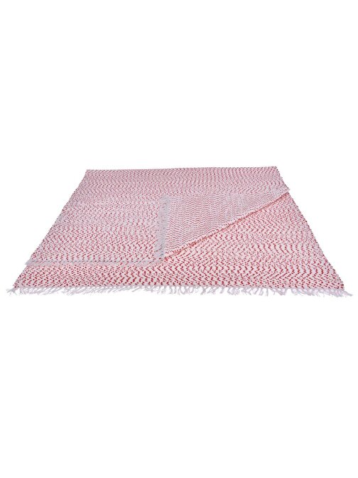 Kustulli Setenay El Dokuması Penye Kilim Kırmızı/Beyaz 100x200 cm K0646 S1/R14