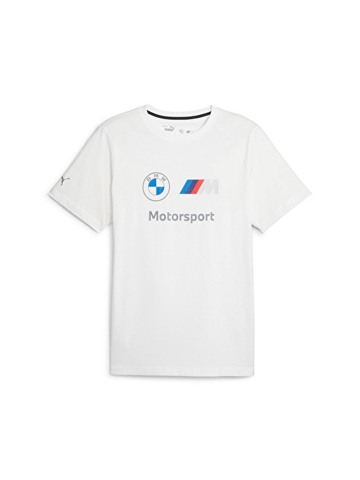 Puma Bmw Mms Ess Logo Tee Erkek Günlük Tişört 62131402 Beyaz M