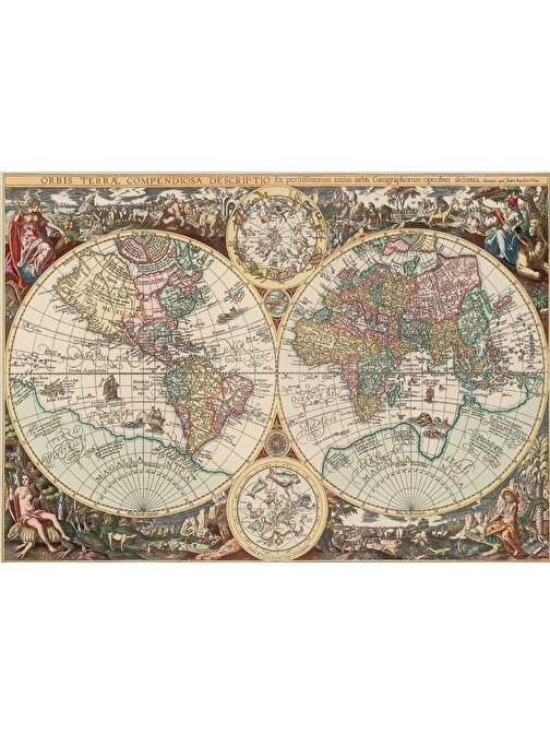 Art Puzzle 260 Parça Dünya Haritası Puzzle 48x34 Cm