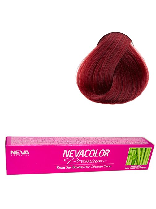 Neva Color Tüp Saç Boyası 5.66 Şarap Kızılı X 4 Adet + Sıvı Oksidan 4 Adet