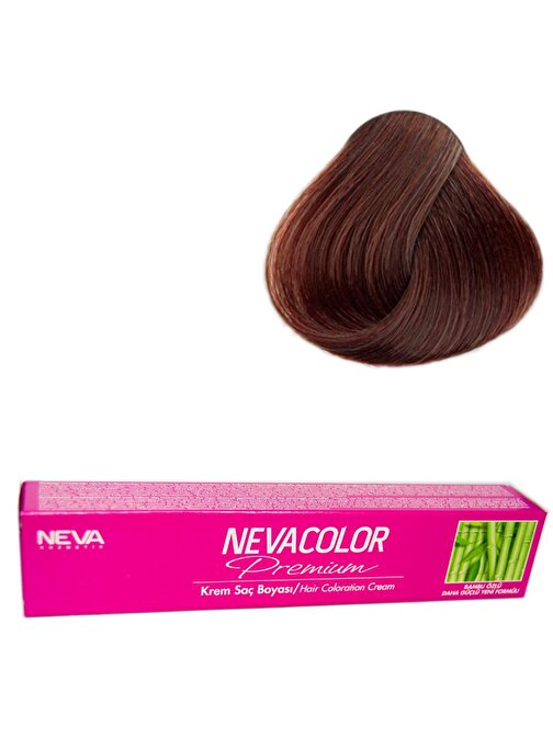 Neva Color Tüp Saç Boyası 5.90 Yoğun Tütün Kahve X 4 Adet + Sıvı Oksidan 4 Adet