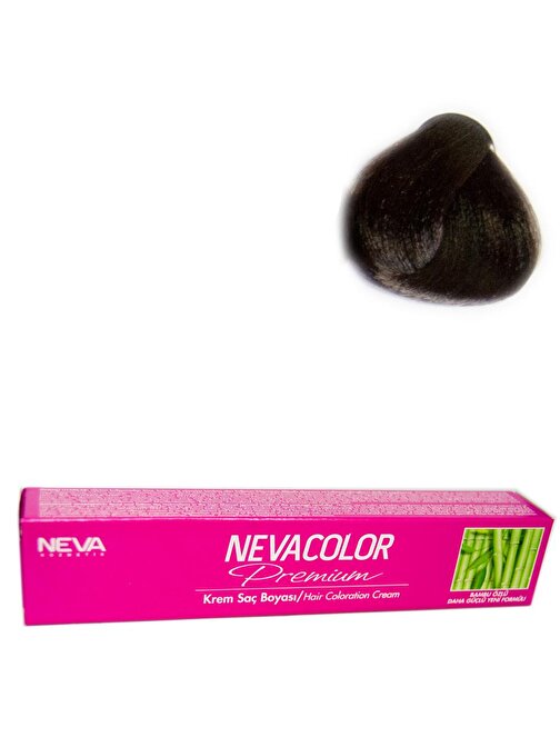 Neva Color Tüp Saç Boyası 5.71 Küllü Kahve X 3 Adet + Sıvı Oksidan 3 Adet