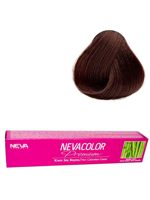 Neva Color Tüp Saç Boyası 5.1 Küllü Açık Kahve X 3 Adet + Sıvı Oksidan 3 Adet