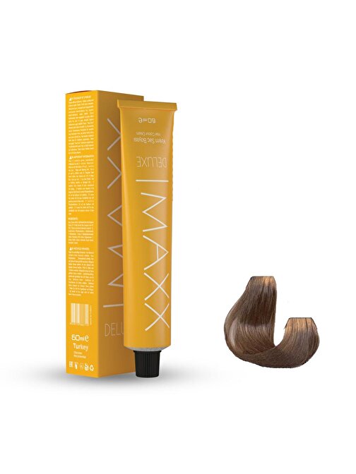 Maxx Deluxe Tüp Saç Boyası 9.1 Küllü Açık Sarı 60 ml X 3 Adet + Sıvı Oksidan 3 Adet