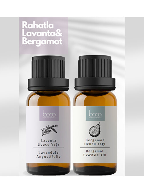 2li Avantajlı Paket Stres ve Anksiyeteye Karşı Lavanta & Bergamot %100 Saf Uçucu Yağı (10 ml+10 ml)