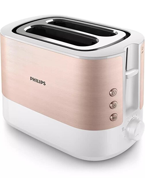 Philips HD2637/10 Viva Collection 2 Dilim Kapasiteli 1050 W Modern Ekmek Kızartma Makinesi Pembe
