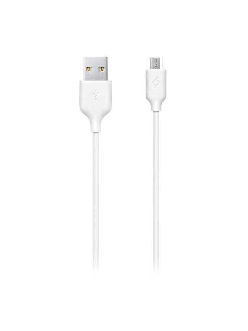 Go İthalat TTEC 2DK7530B Micro USB Hızlı Şarj Kablosu Beyaz