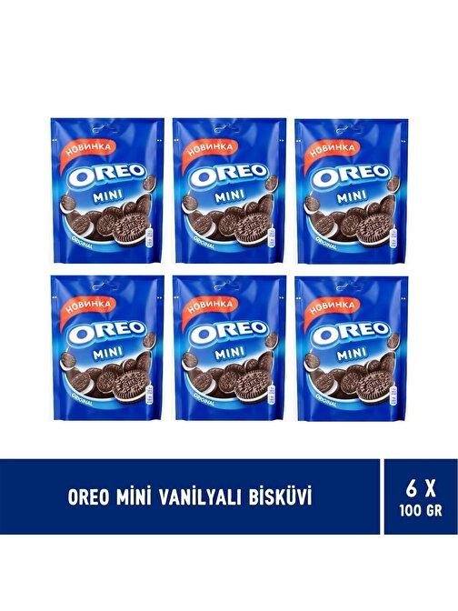 Oreo Mini Vanilyalı Bisküvi 100 gr x 6 Adet