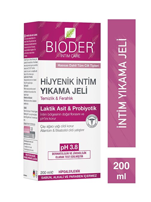 Bioder Hijyenik Intim Yıkama Jeli 200 ml