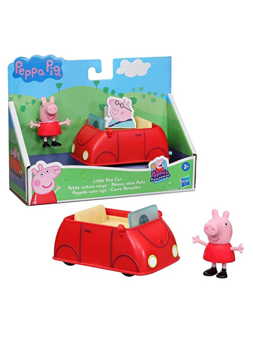 Peppa Pig F2185-F2212 Çizgi Film Aracı Karakter Figürü ve Red Car