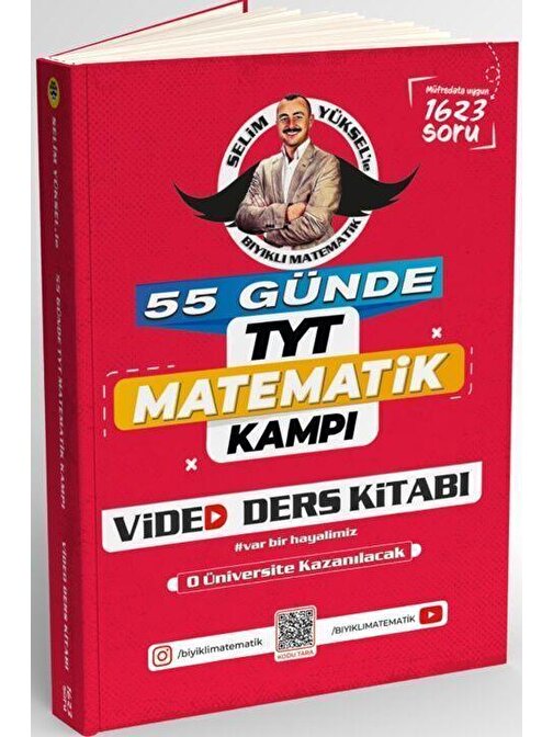 KR Akademi Yayınları TYT Matematik Kampı 55 Günde Video Ders Kitabı Bıyıklı Matematik
