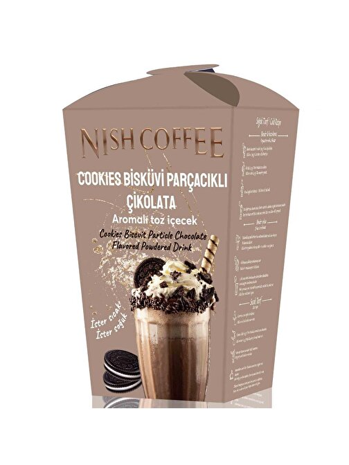 Nish Cookies Bisküvi Parçacıklı Çikolata Aromalı Toz İçecek 250 Gr
