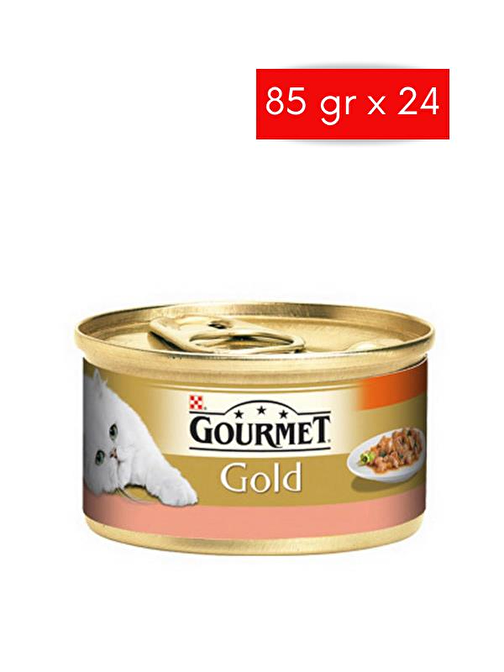 Gourmet Gold Parça Etli Soslu Alabalık Sebzeli Kedi Konservesi 85 Gr 24 adet