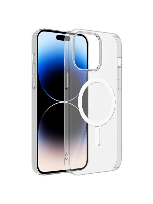 GPACK Gpack Apple iPhone 14 Pro Max Kılıf Sert Transparan Sert Plastik Pc Arka Porto